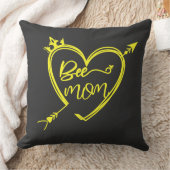 Coussin noir doux avec citation mignonne (Couverture)