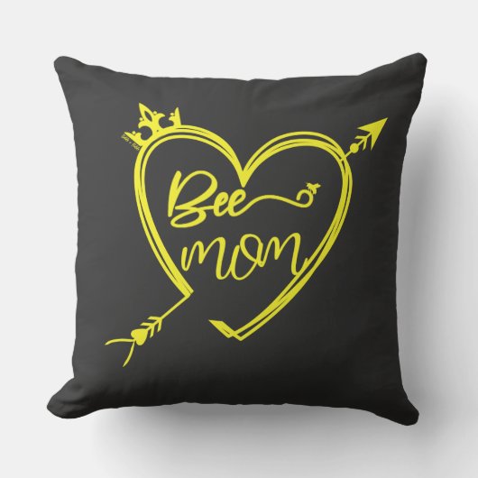 Coussin noir doux avec citation mignonne (Recto)