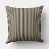 Coussin Noir et beige à rayures fines (Verso)