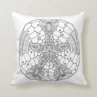 Coussin noir et blanc de jet avec la conception de