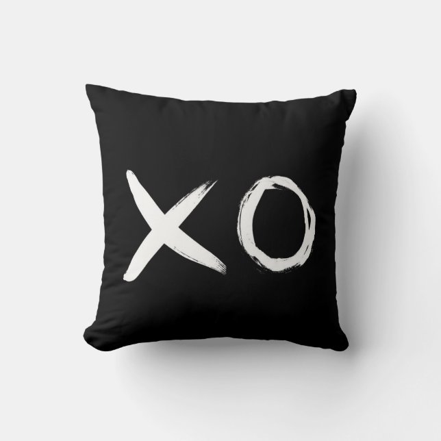 Coussin noir et blanc de XO (Recto)