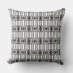 Coussin Noir et blanc élégant