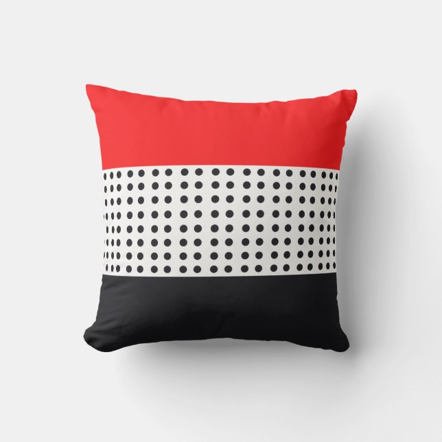 Coussin Noir et blanc moderne (Recto)