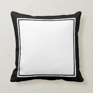Coussin Noir et blanc simples