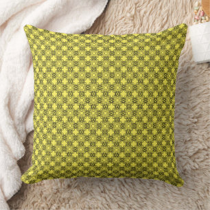 Coussin Noir Et Jaune