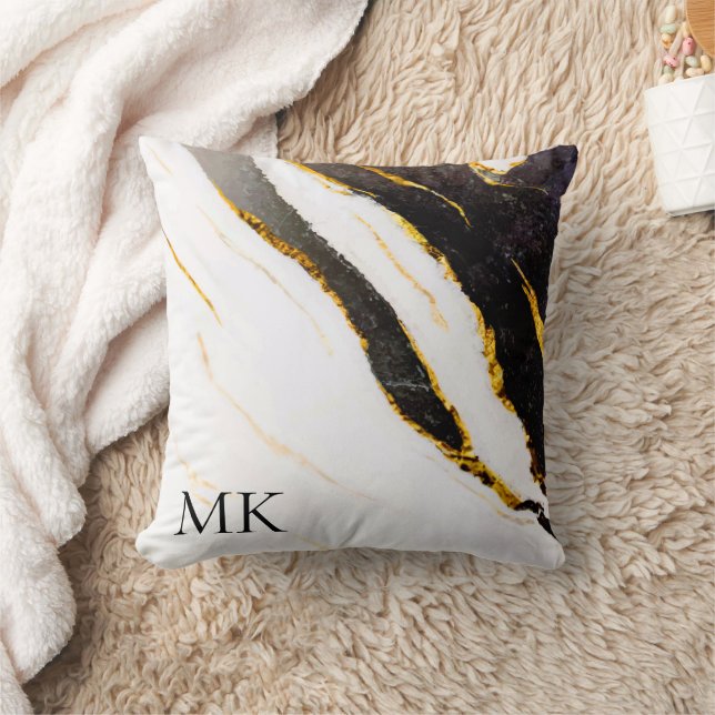 Coussin Noir et Marbre blanc (Couverture)