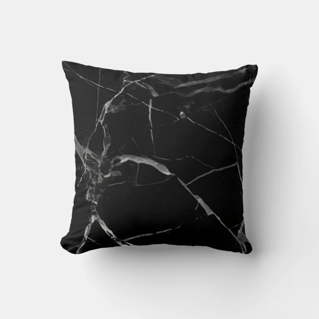 Coussin Noir et Marbre blanc (Recto)