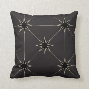Coussin Noir et Tan cinq étoiles.