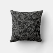 Coussin noir Flake Lace (Verso)