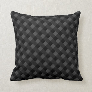 Coussin Noir gris coché -