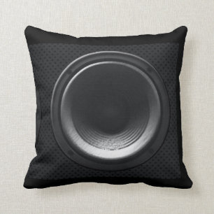 Coussin noir haut-parleur