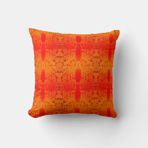 Coussin Noir, jaune orange automne dos solide