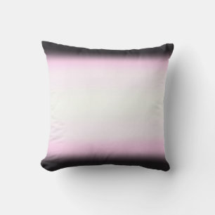 Coussin Noir noir nordique Rose Blanc