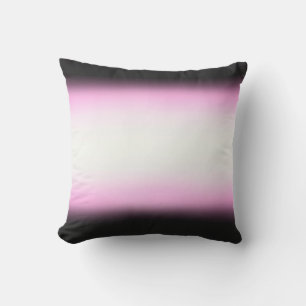 Coussin Noir noir nordique Rose Blanc