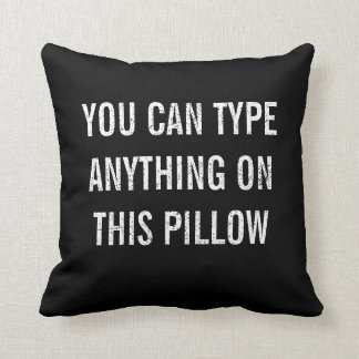 Coussin Noir personnalisé affligé