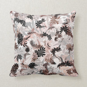 Coussin Noir rose-clair et brun