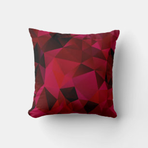 Coussin Noir rouge, polygonal