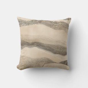 Coussin Noir simple et beige japonais