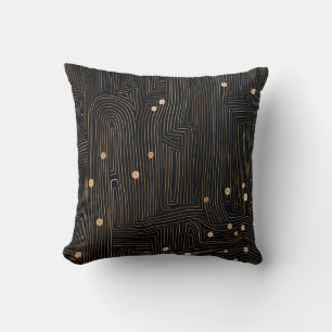 Coussin Noir simple et beige japonais