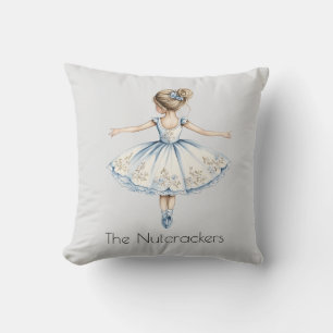 Coussin Noisette de Noël Ballerina Aquarelle