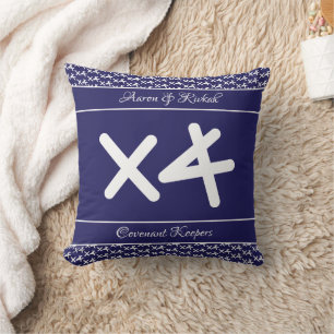 Coussin Nom blanc de la marine personnalisée Citation Mari