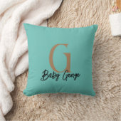Coussin nom cadeau bébé monogramme unisex personnalisation (Couverture)