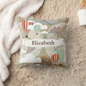 Coussin Nom de carte chaud du monde de ballons à air (Couverture)