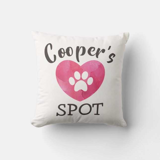 Coussin Nom de compagnie personnalisé emplacement réservé  (Recto)