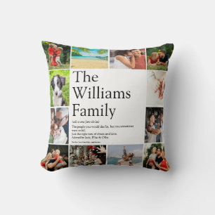 Coussin Nom de famille Définition Collage photo Amusant