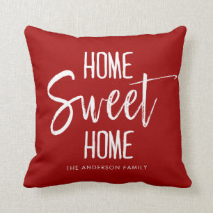 Coussin Nom de famille fait sur commande doux à la maison