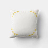 Coussin Nom de famille Fleurs Jaunes (Verso)