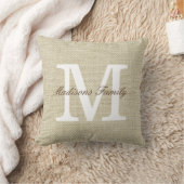 Coussin Nom de famille Monogramme (Couverture)