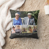 Coussin Nom de famille Personnalisé 6 Photo Collage (Couverture)