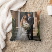 Coussin Nom de famille personnalisé pour couple marié avec (Couverture)