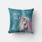 Coussin Nom de la licorne Turquoise Sparkle (Recto)
