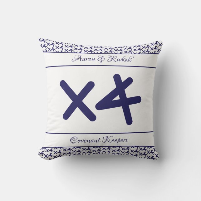 Coussin Nom de la marine blanche personnalisée Citation Ma (Recto)