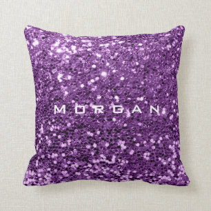 Coussin Nom de la parties scintillant Séquin de mode Viole