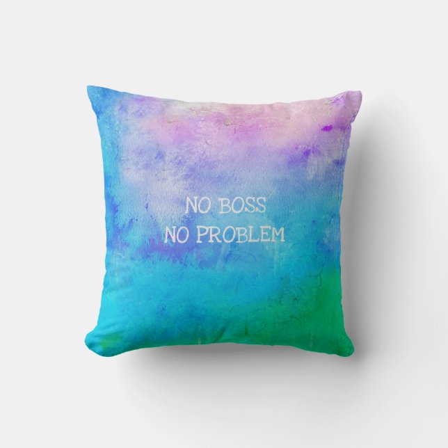 Coussin Nom de la retraite Funny Artsy Pas de patron Pas d (Recto)