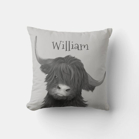 Coussin Nom de la vache Highland   (Recto)