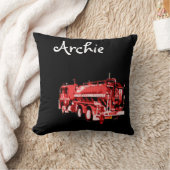Coussin Nom De L'Archie Avec Camion Red Fire, (Couverture)