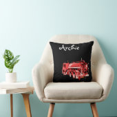 Coussin Nom De L'Archie Avec Camion Red Fire, (Chaise)