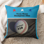 Coussin Nom de l'équipe de baseball des jeunes Numéro Étoi (Couverture)