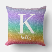 Nom de monogramme personnalisé Faux Paillettes Col