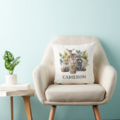 Coussin Nom des animaux de la forêt boisée mignonne (Chaise)