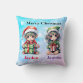 Coussin Nom des jumeaux personnalisés (Recto)