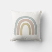 Coussin Nom du bébé arc-en-ciel (Recto)