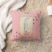 Coussin Nom du bébé Meerkat Peach Rose doux personnalisé (Couverture)