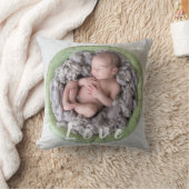 Coussin Nom du bébé nouveau-né Amour Photo (Couverture)