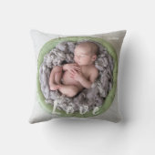 Coussin Nom du bébé nouveau-né Amour Photo (Verso)