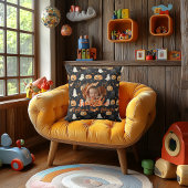 Coussin Nom du bébé personnalisé Halloween et citation mot